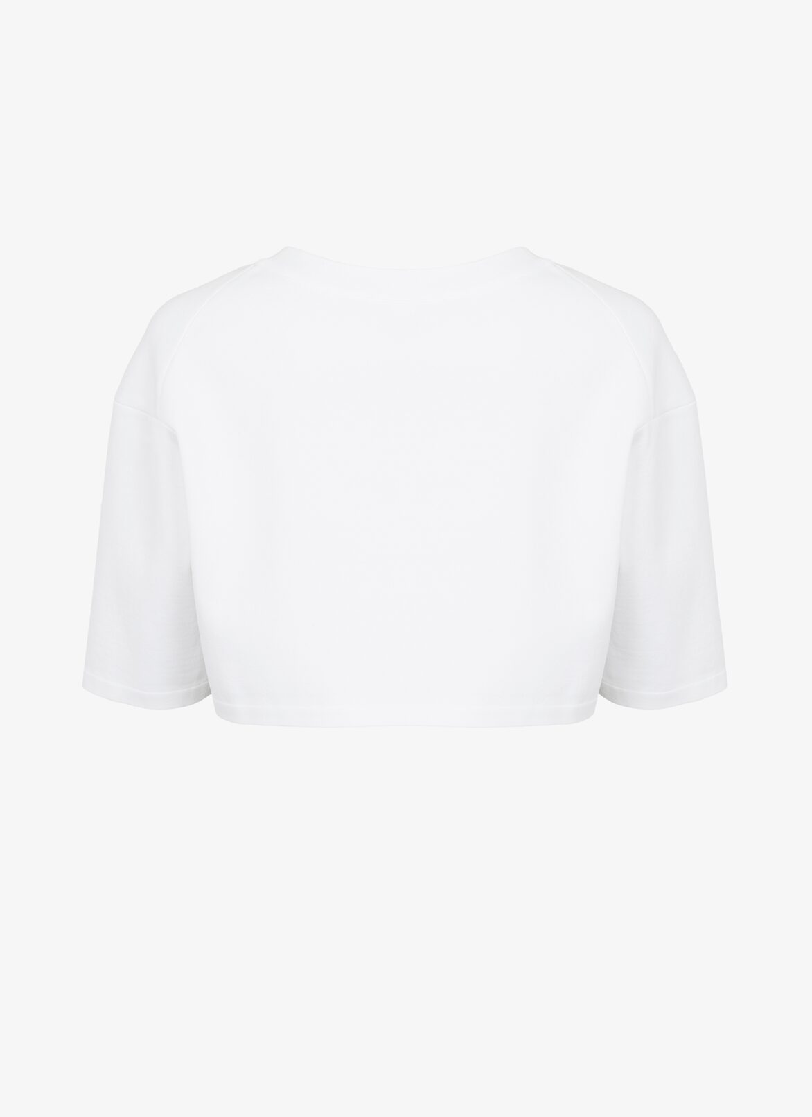 Cropped knit sweater ALAÏA WHITE CROPPED KNIT SWEATER